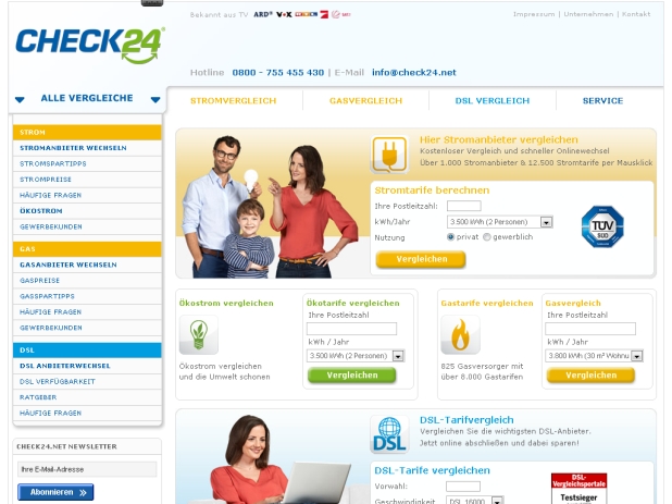 CHECK24 Website CHECK24 Website