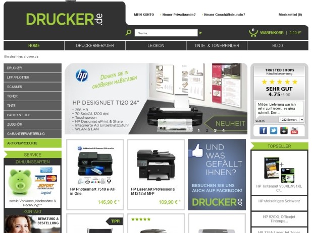 Drucker.de Website Drucker.de Website