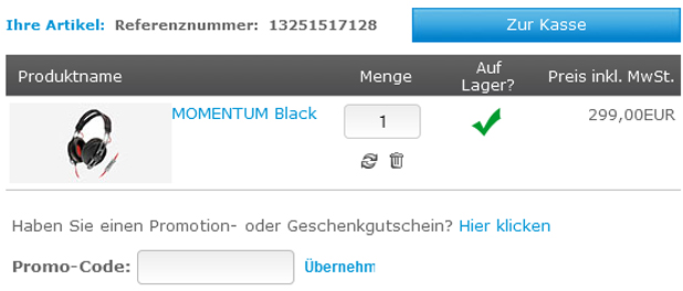 Sennheiser Warenkorb