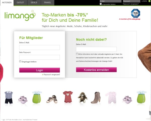 Limango Website Limango Website