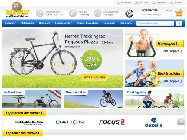 Radwelt-Shop Website