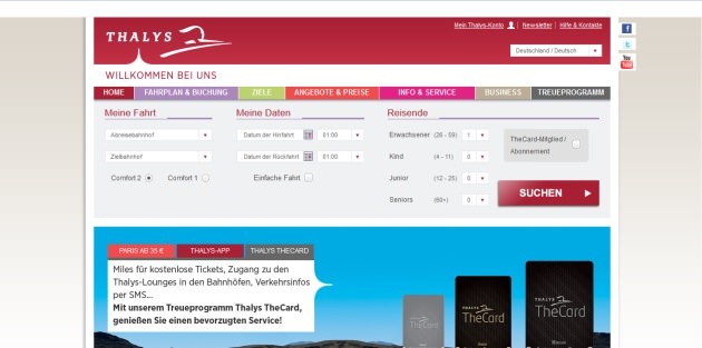 Thalys Website Thalys Website