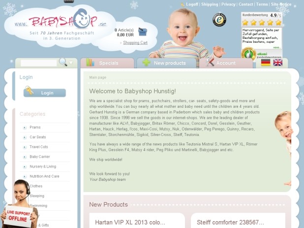 Babyshop Website