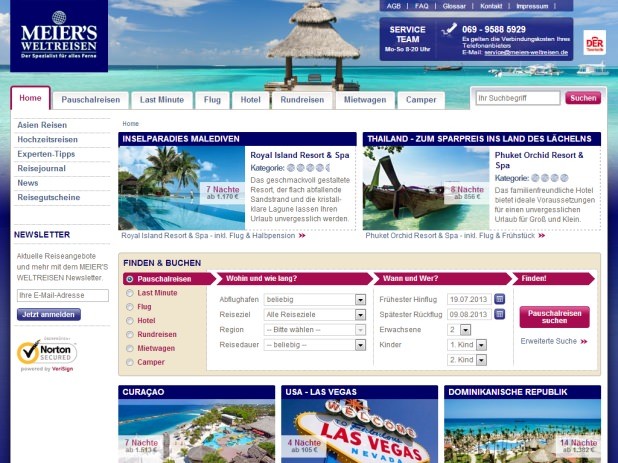 Meiers-Weltreisen Urlaubsangebot Website Meiers-Weltreisen Urlaubsangebot Website