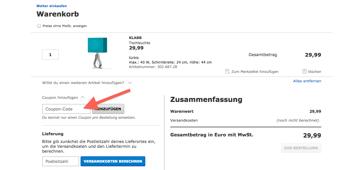 IKEA Gutschein