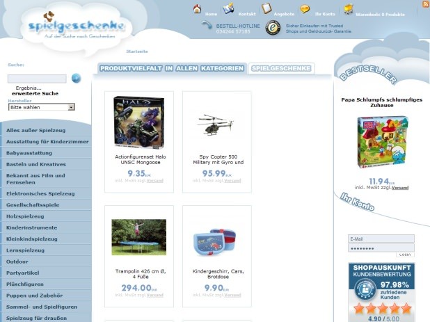 Spielgeschenke Website Spielgeschenke Website