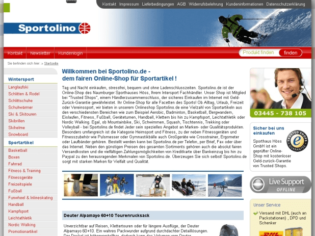 Sportolino Website
