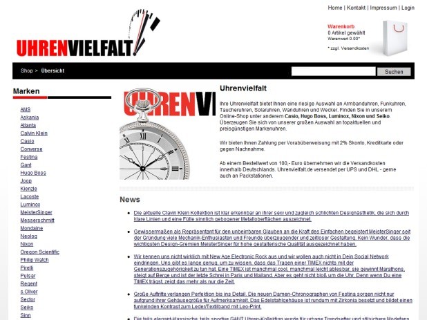 Uhrenvielfalt Website