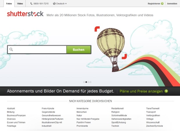 Shutterstock Website