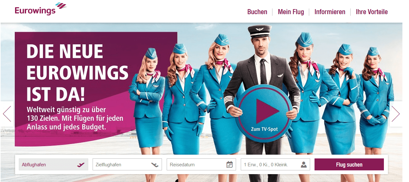 Eurowings Startseite