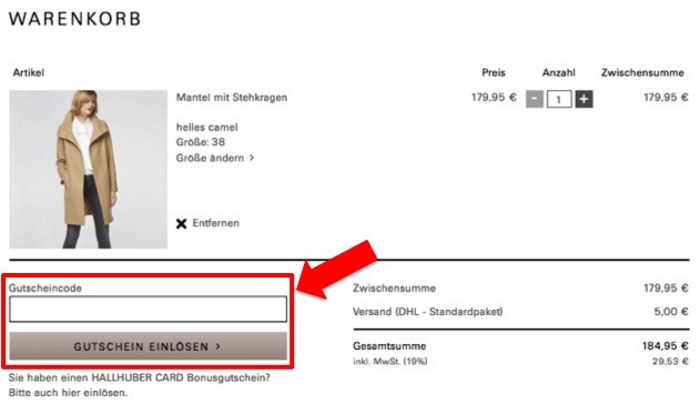 Hallhuber Gutscheincode