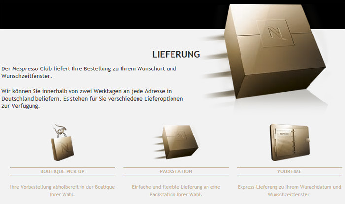 nespresso.com Lieferung