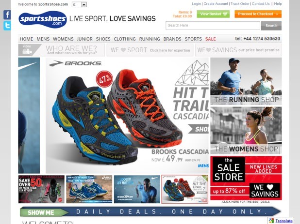 Sports Shoes Website