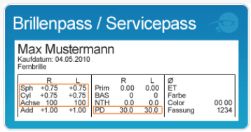 Brillenplatz.de Brillenpass