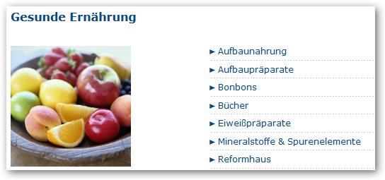 Sanicare gesunde Ernährung