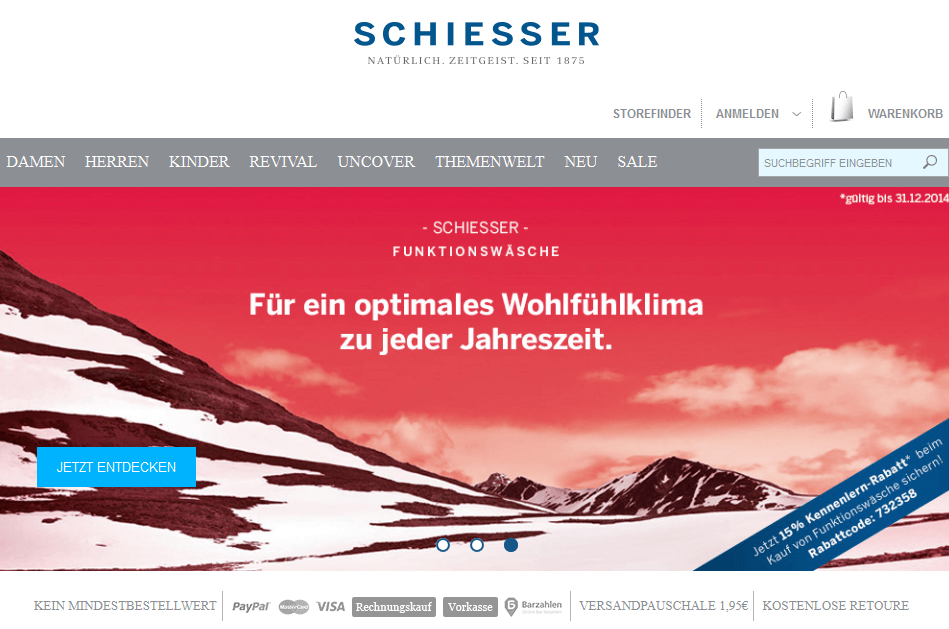 Schiesser Startseite