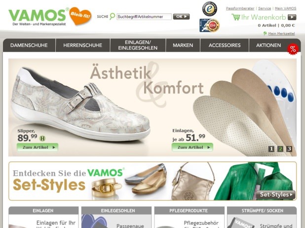 vamos-schuhe Website