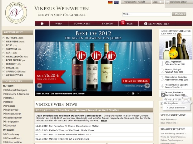 Vinexus Website Vinexus Website