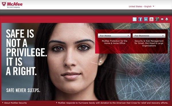 McAfee Website McAfee Website
