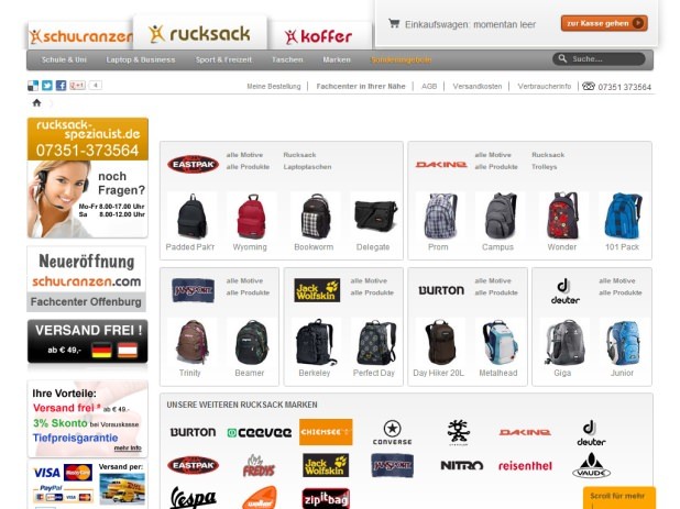 Rucksack Spezialist Website Rucksack Spezialist Website