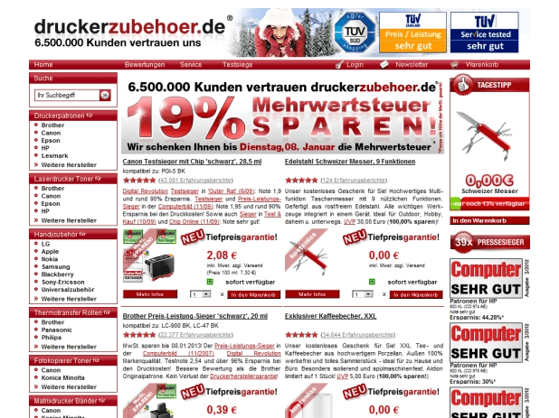 Druckerzubehoer Website