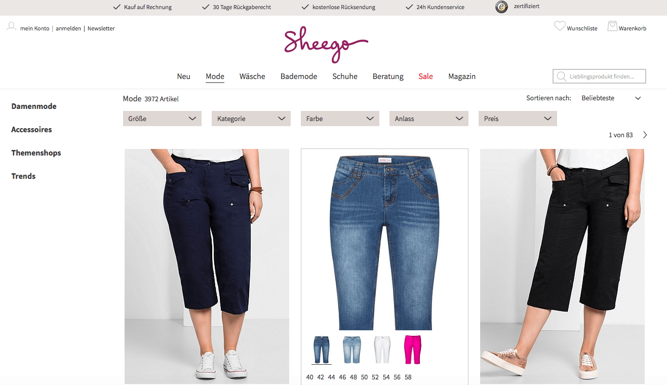 Sheego Website