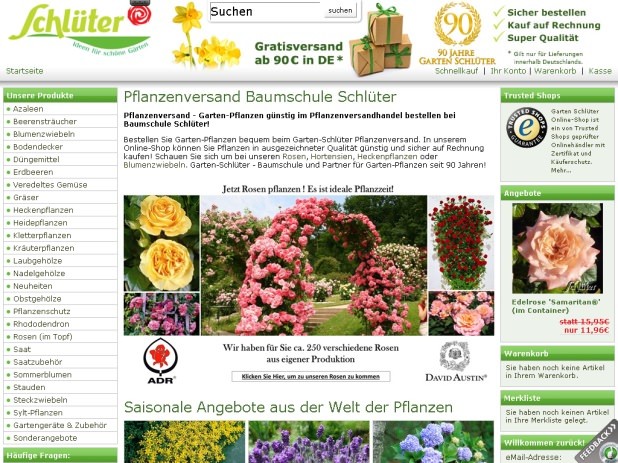 Garten Schlüter Website