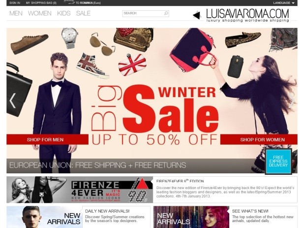 Luisaviaroma Website