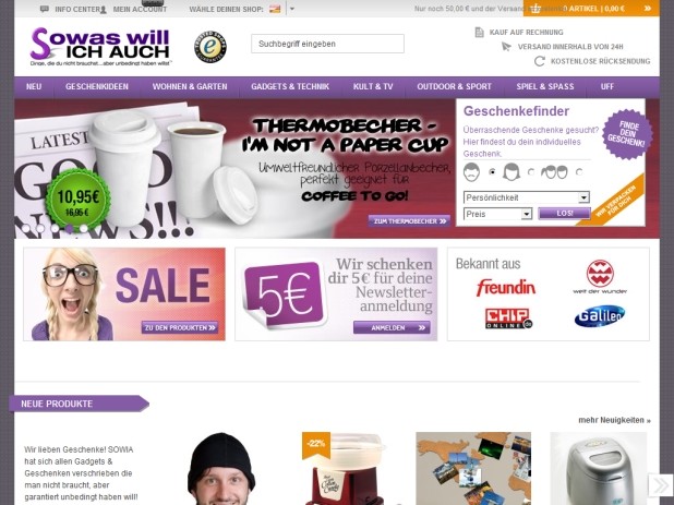 Sowas will ich auch Website Sowas will ich auch Website