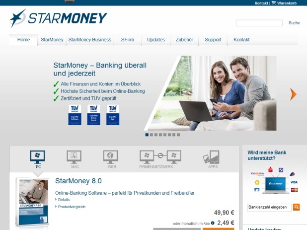 StarMoney Website
