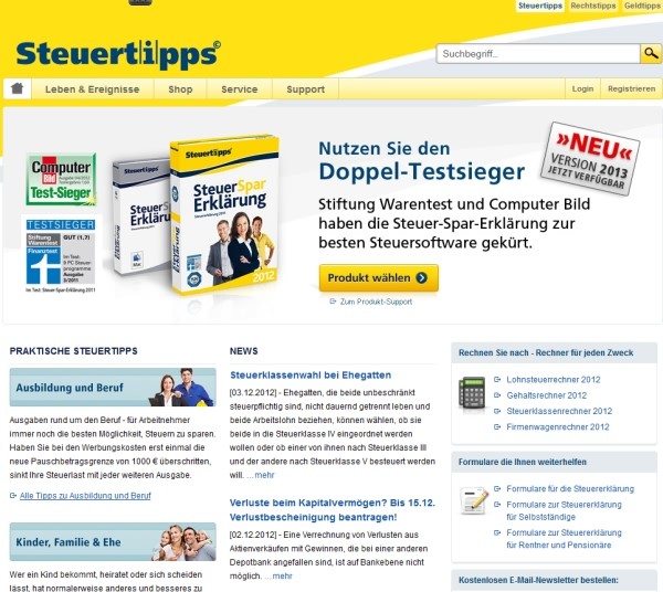 Steuertipps Website