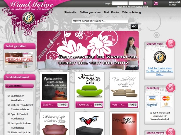 Wandmotive.com Website Wandmotive.com Website