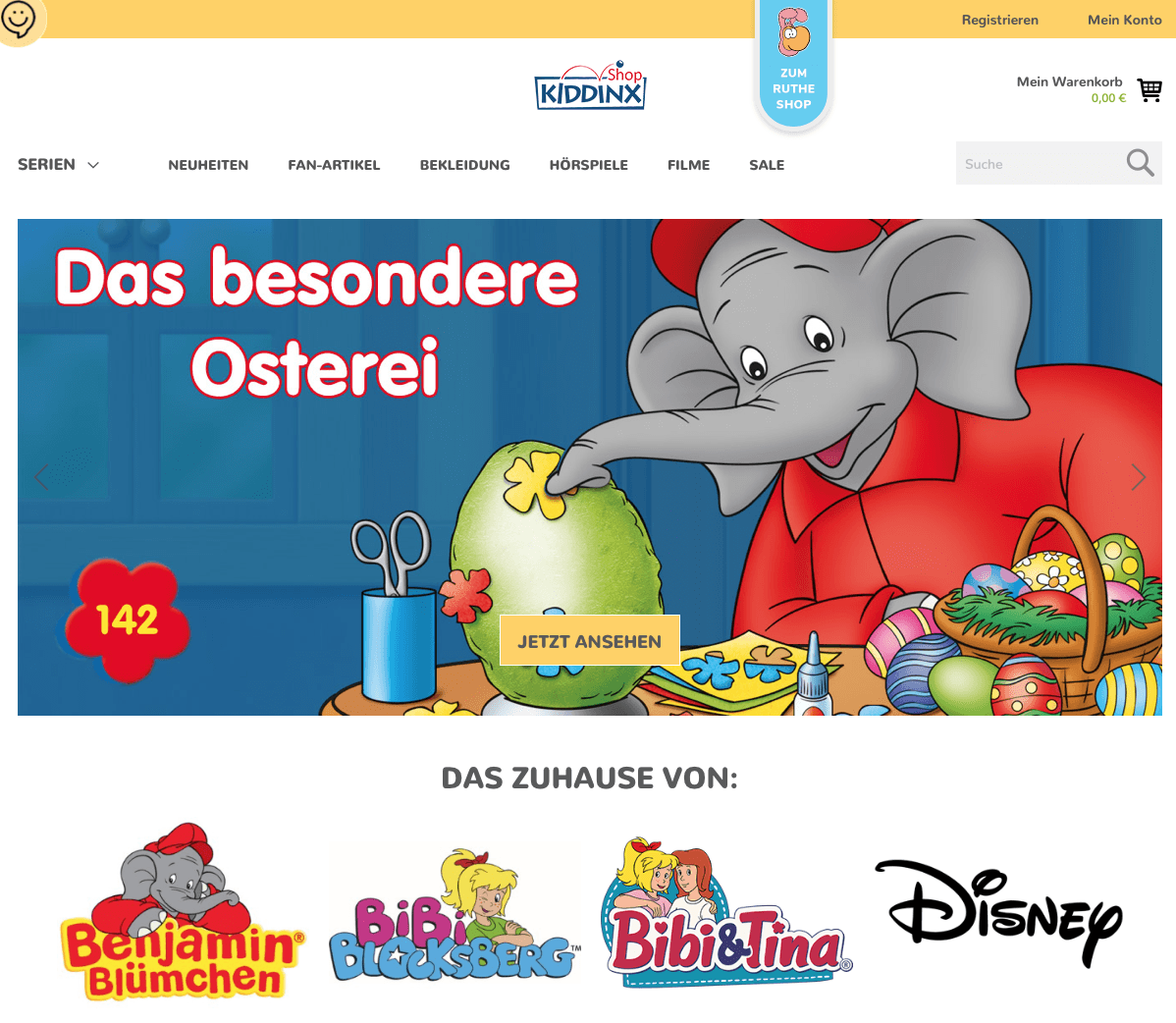 Kiddinx Webseite