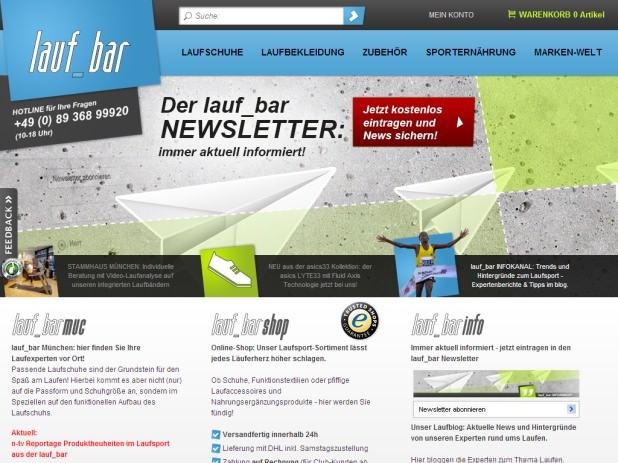 Lauf-bar Website