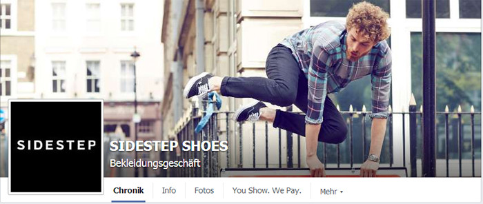 Sidestep-shoes.com social Media