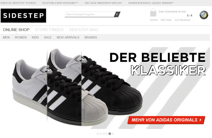 Sidestep-shoes.com Webstore