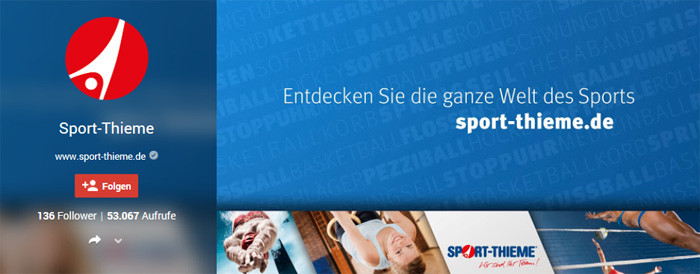 Sport-Thieme.de soziale Netzwerke
