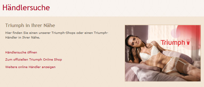 Triumph.com Filialfinder