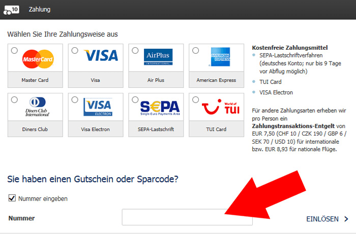 tuifly.com Gutschein