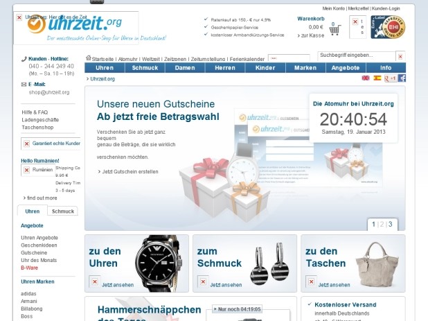 uhrzeit.org Website