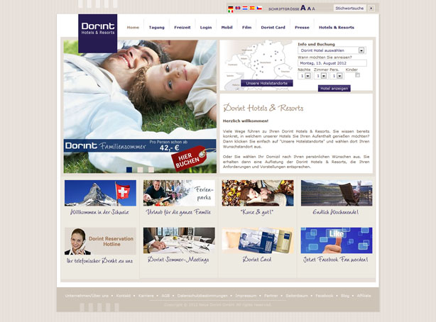 Dorint Hotels & Resorts Website