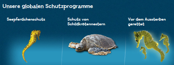 Sealife.com Schutzprogramme