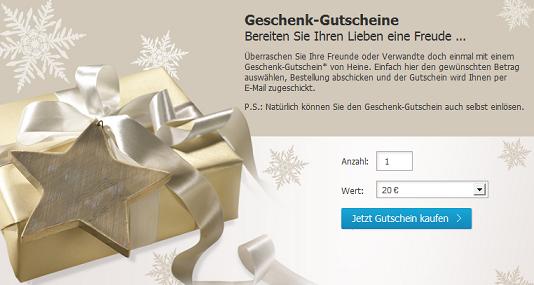 Heine Geschenkgutschein