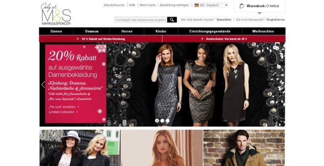 Marks and Spencer Website Marks and Spencer Website