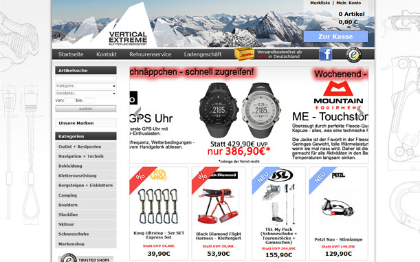 VerticalExtreme Webshop