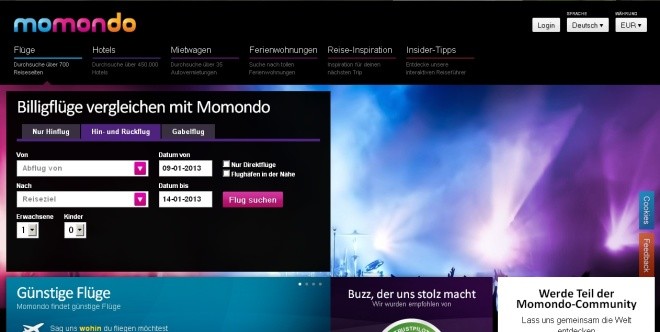 Momondo Website