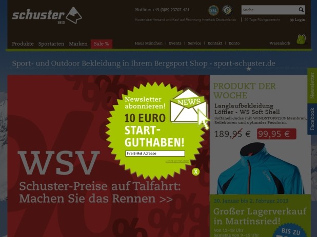 Sport Schuster Website