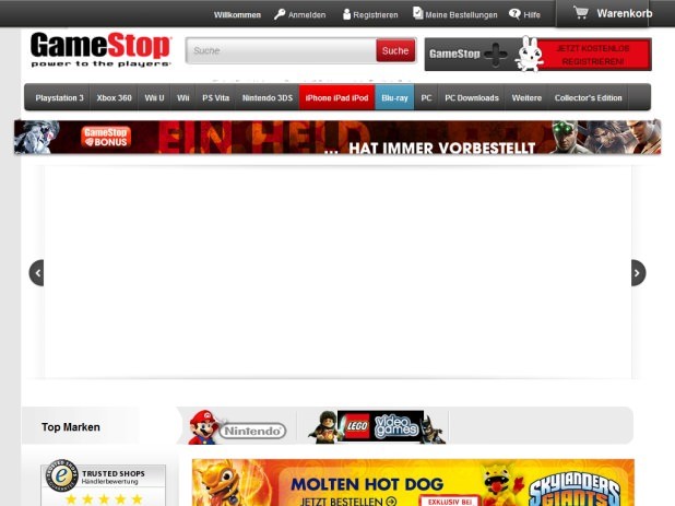 Gamestop Website