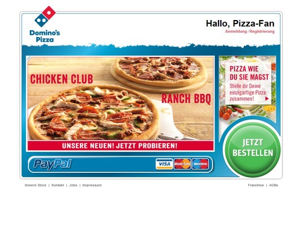 Dominos Pizza Website