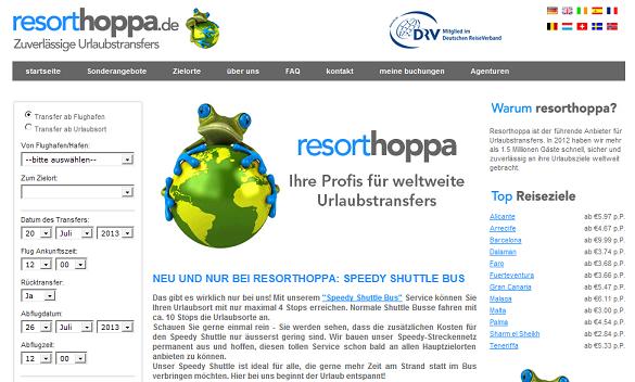 ResortHoppa Website